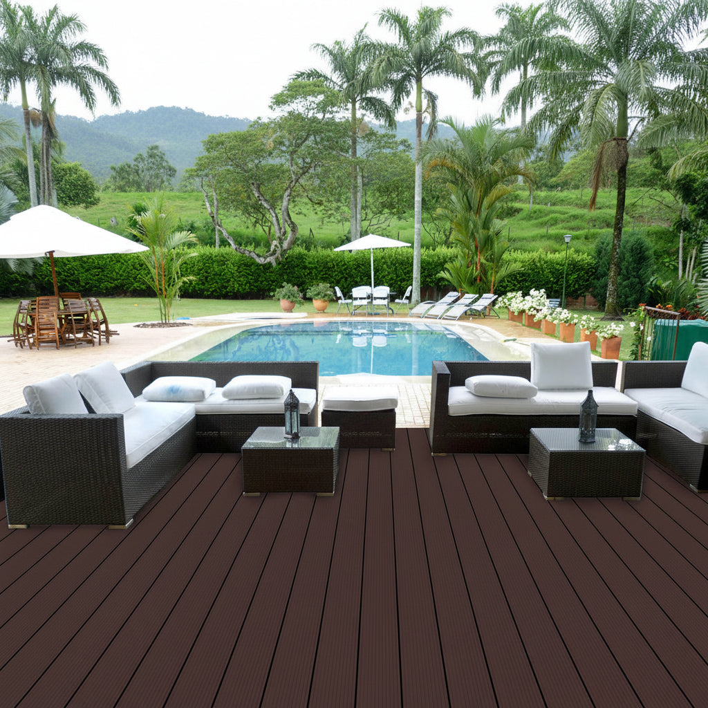 WPC Συνθετικό Δάπεδο DECK 110 Dark Brown 25mm x 145mm x 3600mm