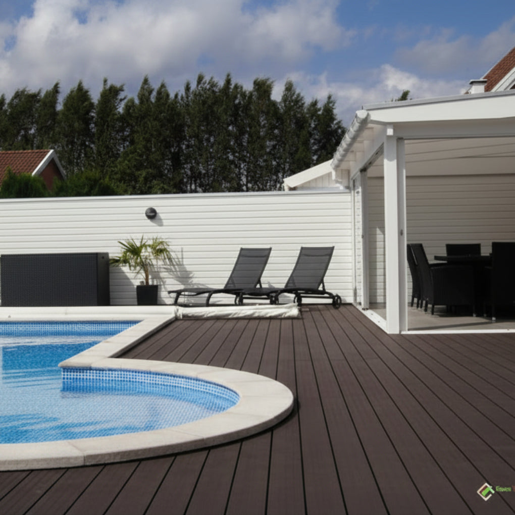 WPC Συνθετικό Δάπεδο DECK 110 Dark Brown 25mm x 145mm x 3600mm