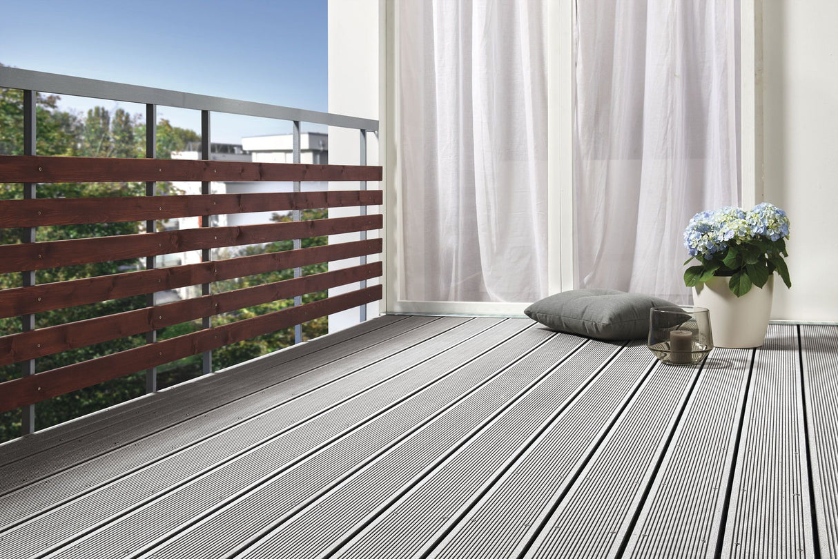 WPC Συνθετικό Δάπεδο DECK 180 Light Grey 25x145x3600mm