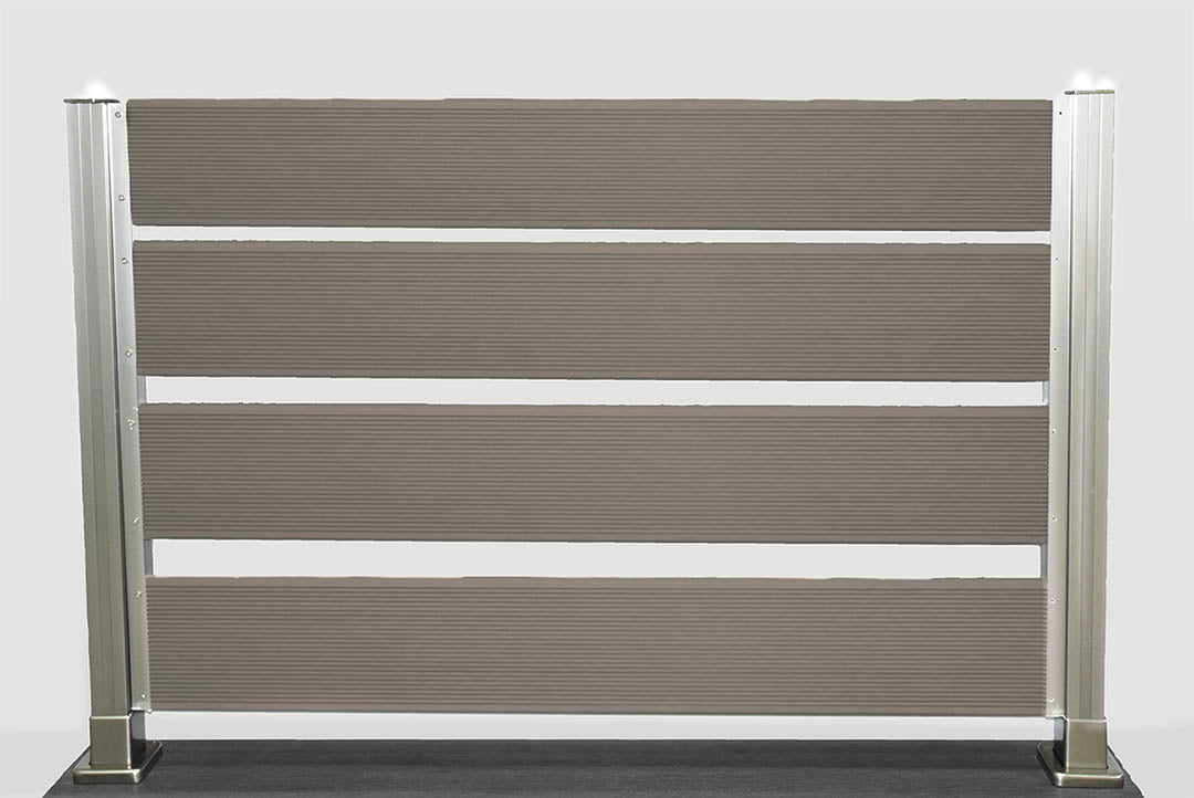 WPC Περίφραξης Διπλής Όψης 180 Light Grey 20x110x3600mm