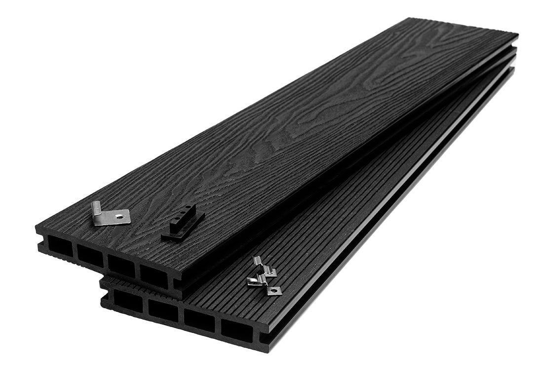 WPC Συνθετικό Δάπεδο DECK 8050 Dark Grey 25x146x3600mm Νέας Γενιάς