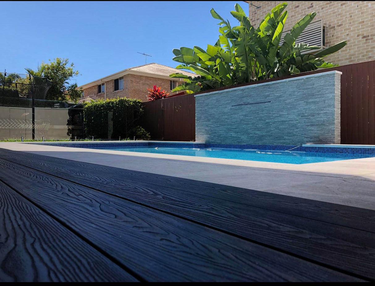 WPC Συνθετικό Δάπεδο DECK 8050 Dark Grey 25x146x3600mm Νέας Γενιάς