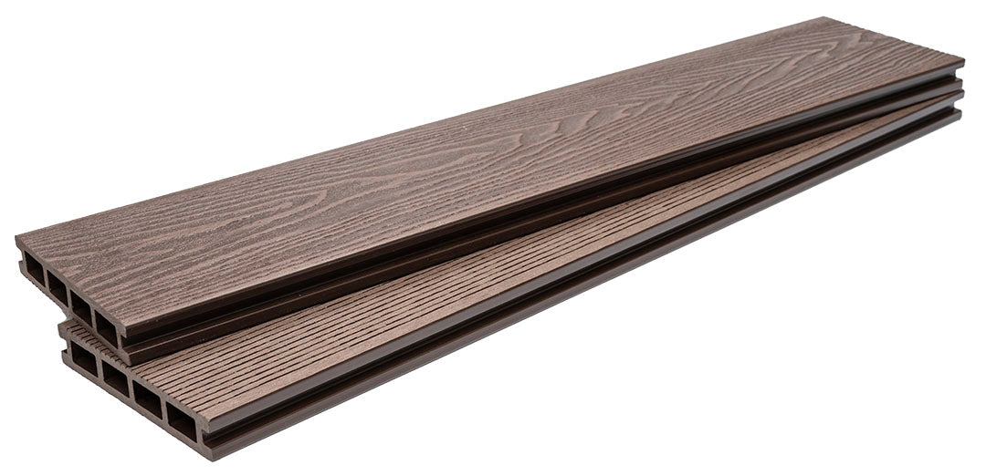 WPC Συνθετικό Δάπεδο DECK 80110 Dark Brown 25x146x3600mm Νέας Γενιάς