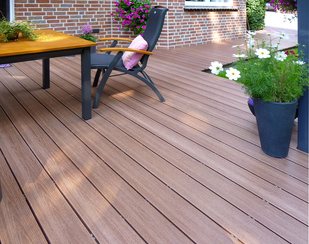 WPC Συνθετικό Δάπεδο DECK 80110 Dark Brown 25x146x3600mm Νέας Γενιάς