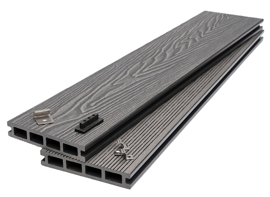 WPC Συνθετικό Δάπεδο DECK 80180 Light Grey 25x146x3600mm Νέας Γενιάς