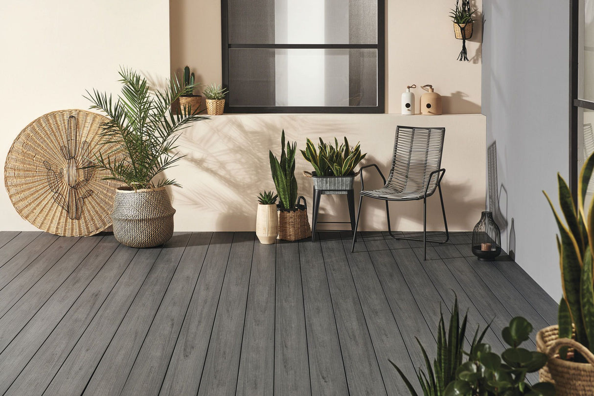 WPC Συνθετικό Δάπεδο DECK 80180 Light Grey 25x146x3600mm Νέας Γενιάς