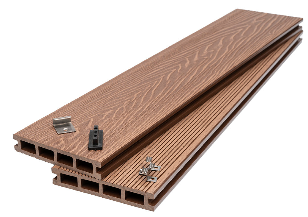 WPC Συνθετικό Δάπεδο DECK 80155 TEAK 25x146x3600mm Νέας Γενιάς