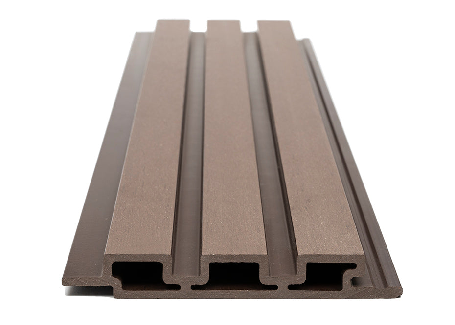 3D WPC 8530 Dark Brown Συνθετικό Panel 2ης Γενιάς Με Πηχάκια 25x176.5x2900mm
