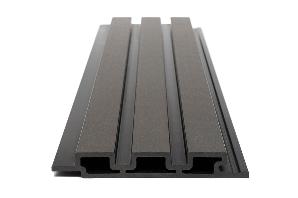 3D WPC 8570 Dark Grey Συνθετικό Panel 2ης Γενιάς Με Πηχάκια 25x176.5x2900mm
