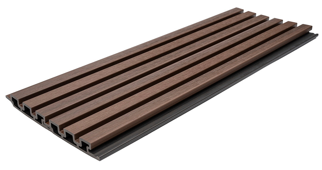 WPC PANEL 2ης ΓΕΝΙΑΣ ΜΕ 3D ΠΗΧΑΚΙΑ 25/147.5mm COFFEE 5530 NewPlan