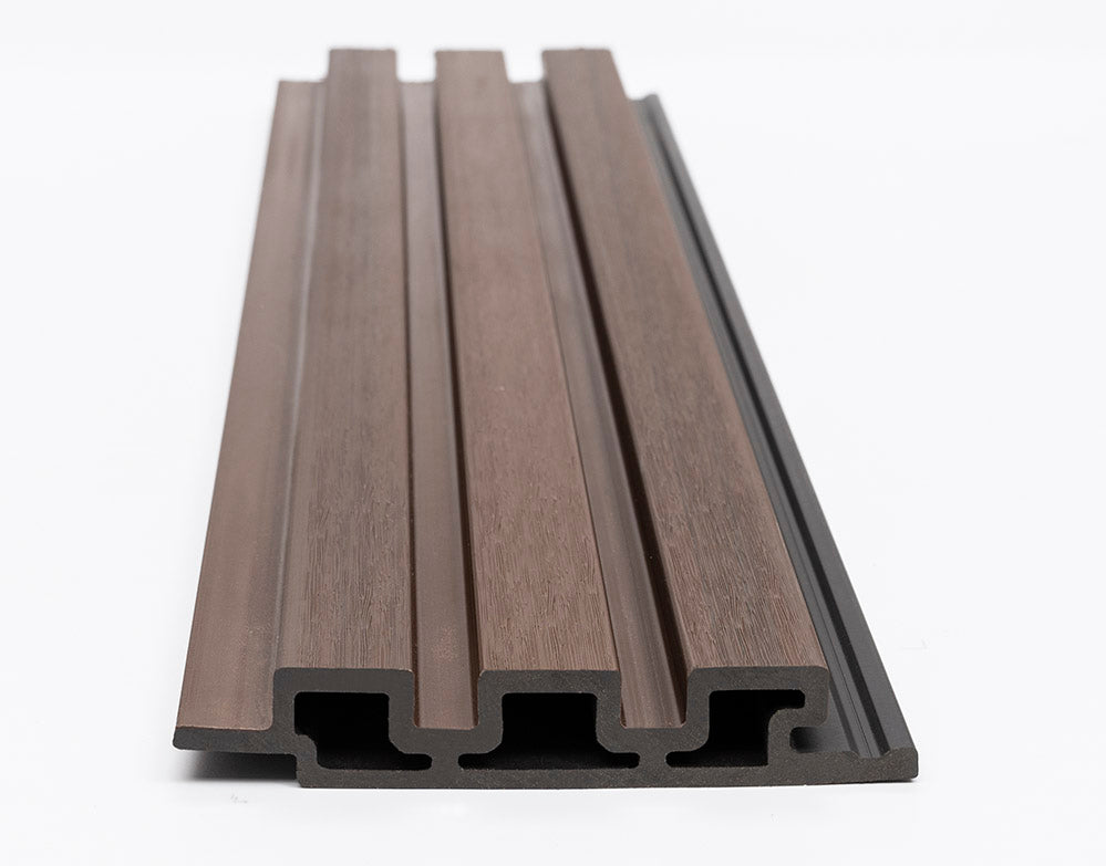 WPC PANEL 2ης ΓΕΝΙΑΣ ΜΕ 3D ΠΗΧΑΚΙΑ 25/147.5mm COFFEE 5530 NewPlan