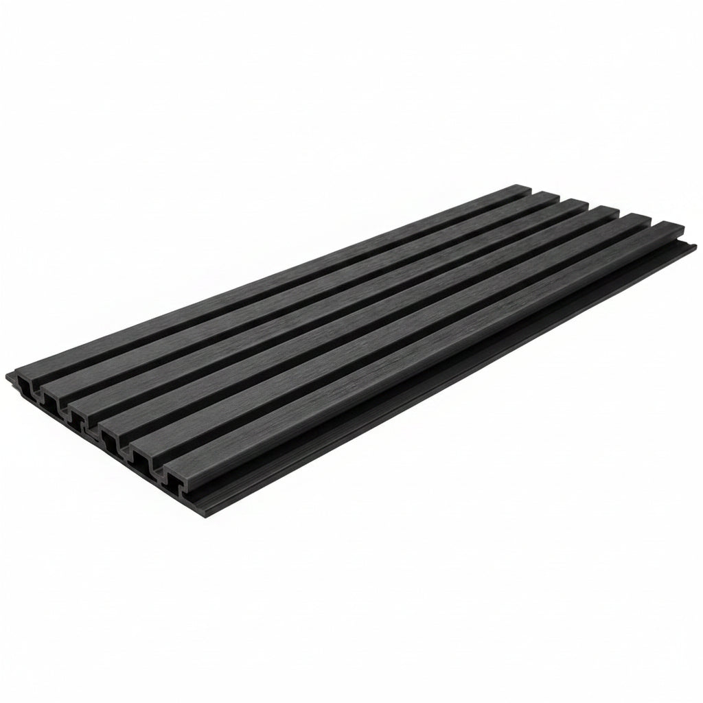 3D WPC Συνθετικό Panel 2ης Γενιάς Με Πηχάκια 5570 Dark Grey 25mm x 147.5mm x 2900mm