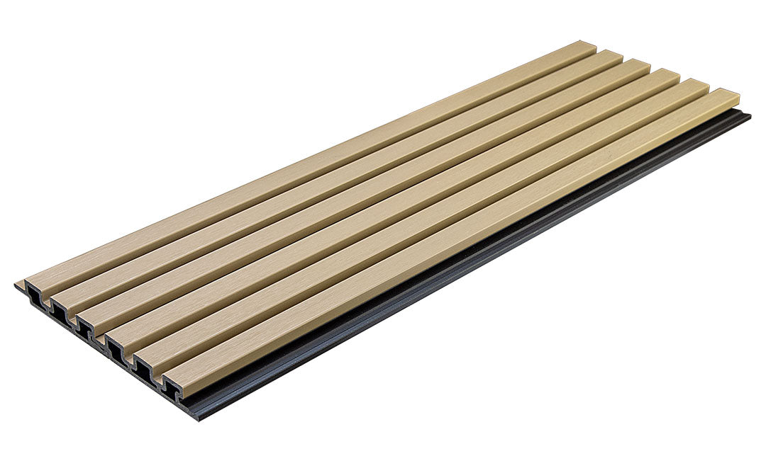 3D WPC 5550 Light Oak Συνθετικό Panel 2ης Γενιάς Με Πηχάκια 25x147.5x2900mm