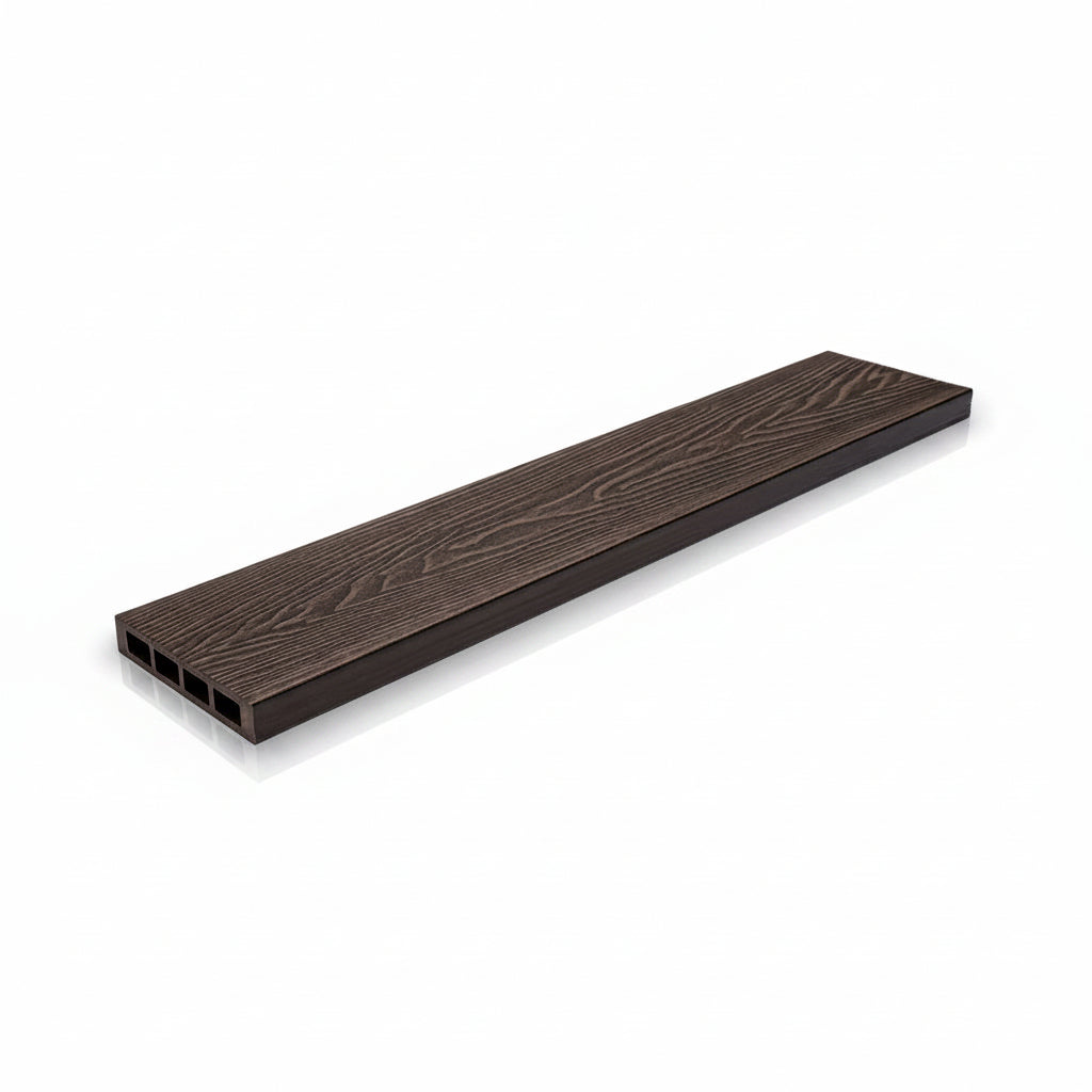 WPC Περίφραξης Νέας Γενιάς 3D Νερά Ξύλου 90110 Dark Brown 20x1200x3600mm