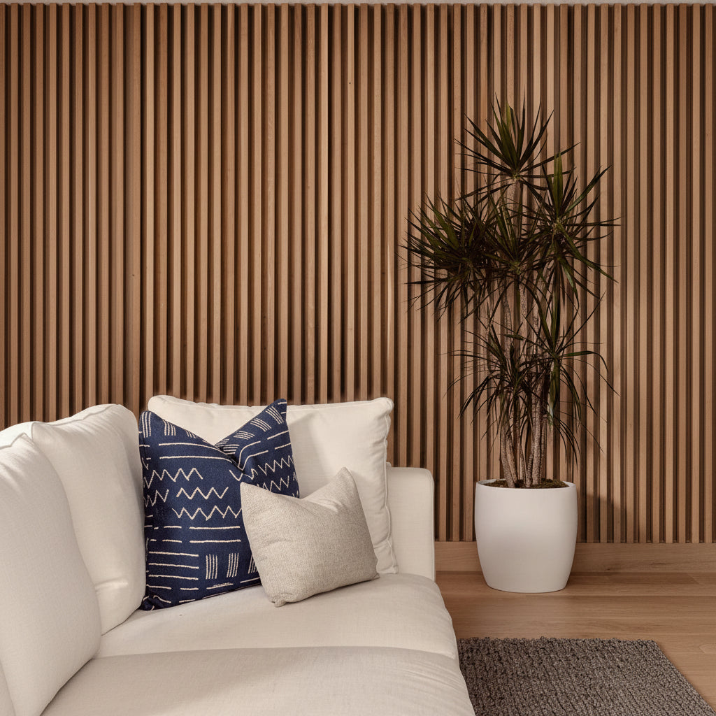 3D PS Wall Panel Residence 14 Golden Brown Oak Με Πηχάκια 21x122x2900mm
