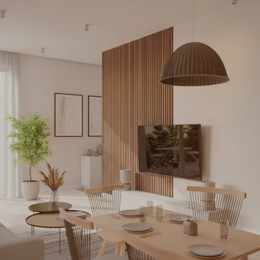 3D PS Wall Panel Residence 07 Classic Oak Με Πηχάκια 122x21x2900mm