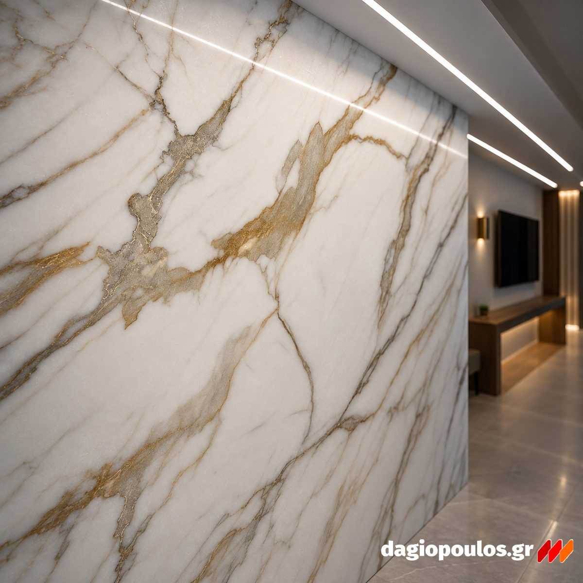 Mega Panel PVC 104 CALACATTA GOLD 1220mmx2800mm