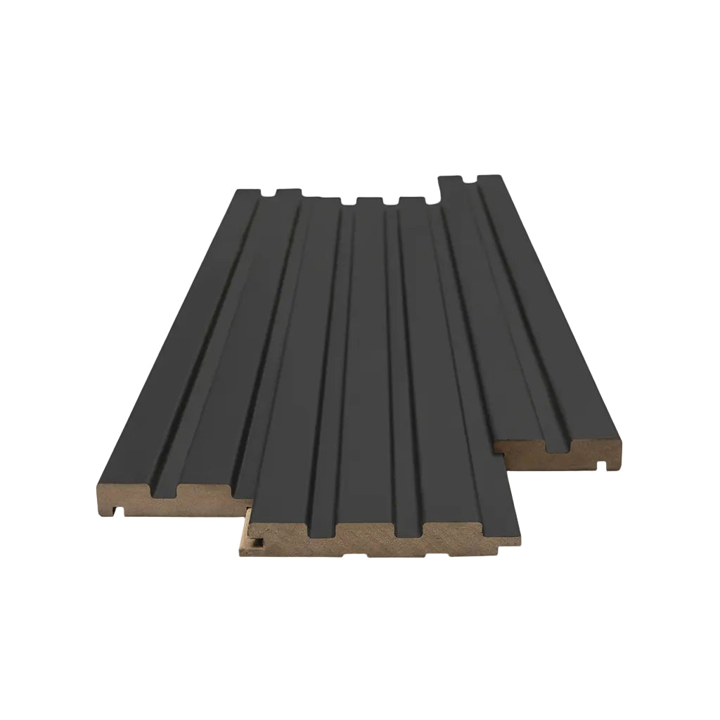 Πηχάκι Διπλό Τελείωματος Για 3D Wall Panel MDF Beat Deluxe 507090 Black Lead 16mm x 77mm x 2750mm
