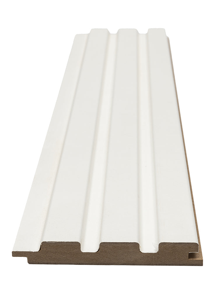 3D Wall Panel MDF Beat ST 502040 White Με Πηχάκια 2750mm x 119mm x 16mm