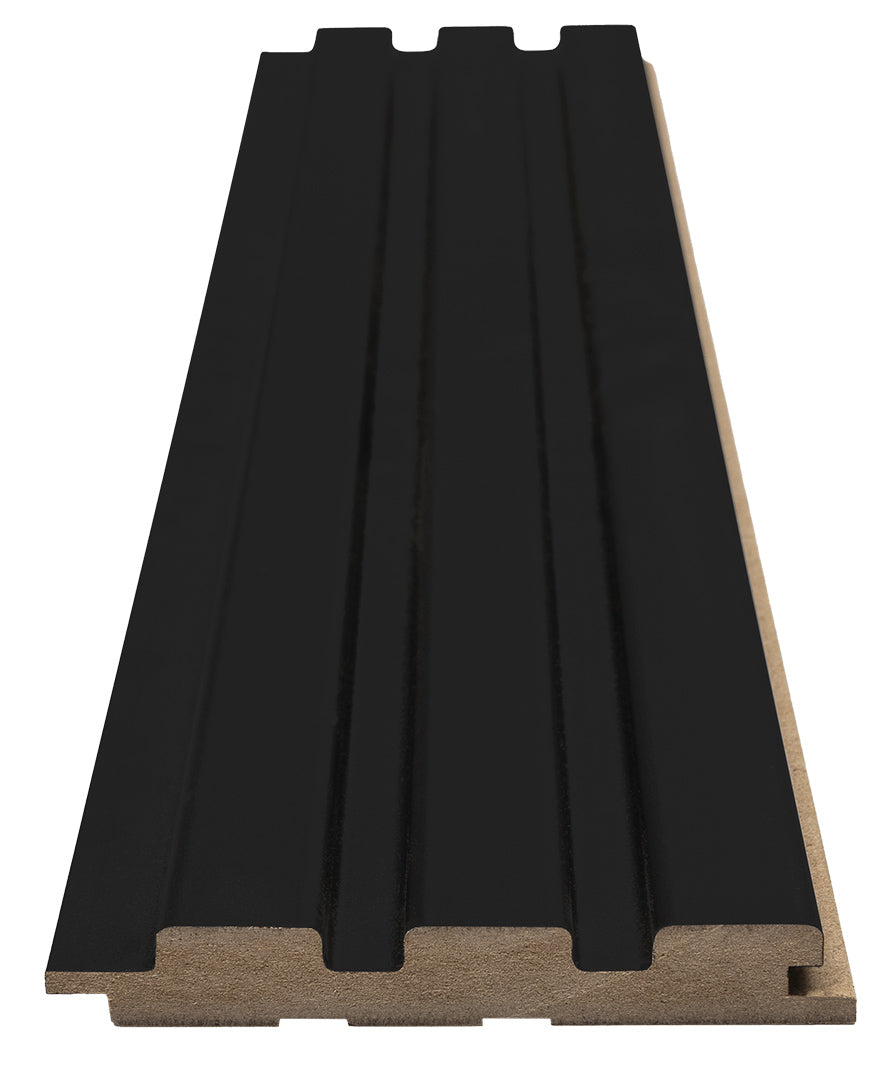 3D Wall Panel MDF Beat ST 505090 Black Με Πηχάκια 2750mm x 119mm x 16mm