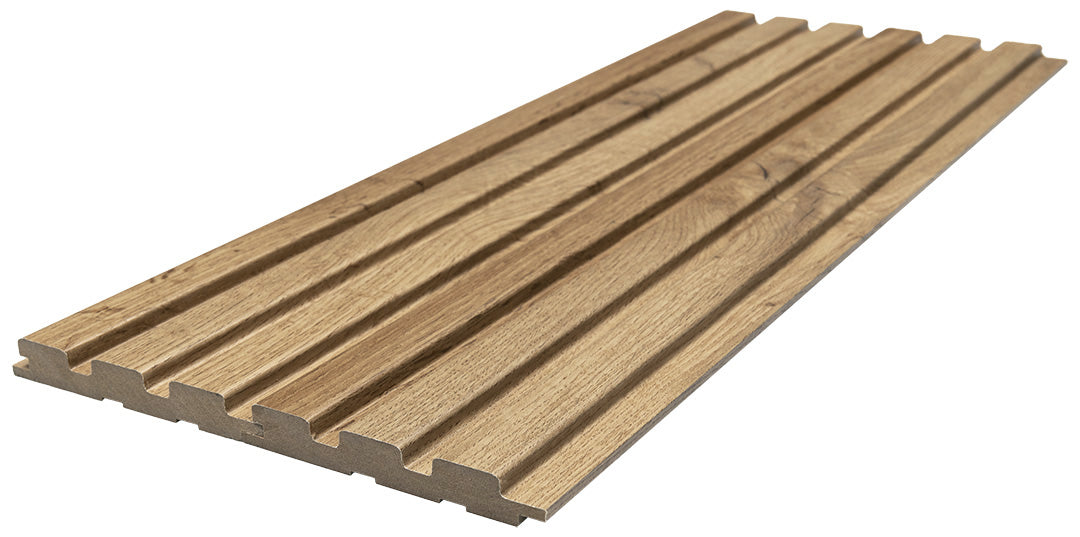 3D Wall Panel MDF Beat ST 508090 Pecan Με Πηχάκια 2750mm x 119mm x 16mm