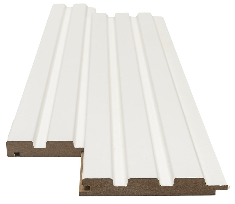Πηχάκι Διπλό Τελειώματος Για 3D Wall Panel MDF Beat ST 502040 White 16mm x 77mm x 2750mm