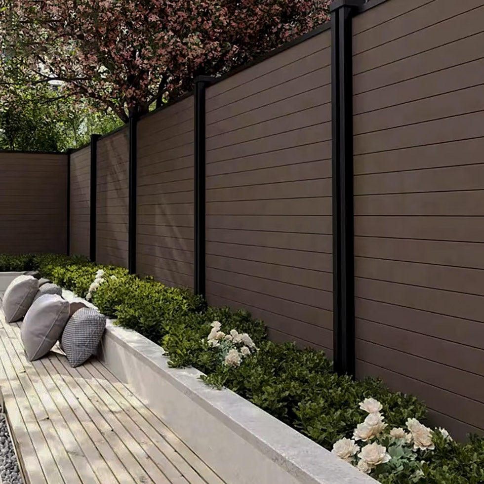 WPC Περίφραξης Διπλής Όψης 60110 Dark Brown 20x120x3600mm