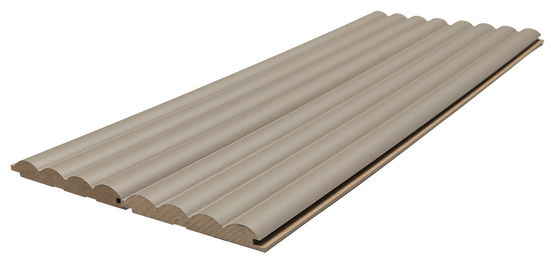 3D Wall Panel MDF Wave ST 806090 Sand Grey Με Πηχάκια 2750mm x 119mm x 16mm