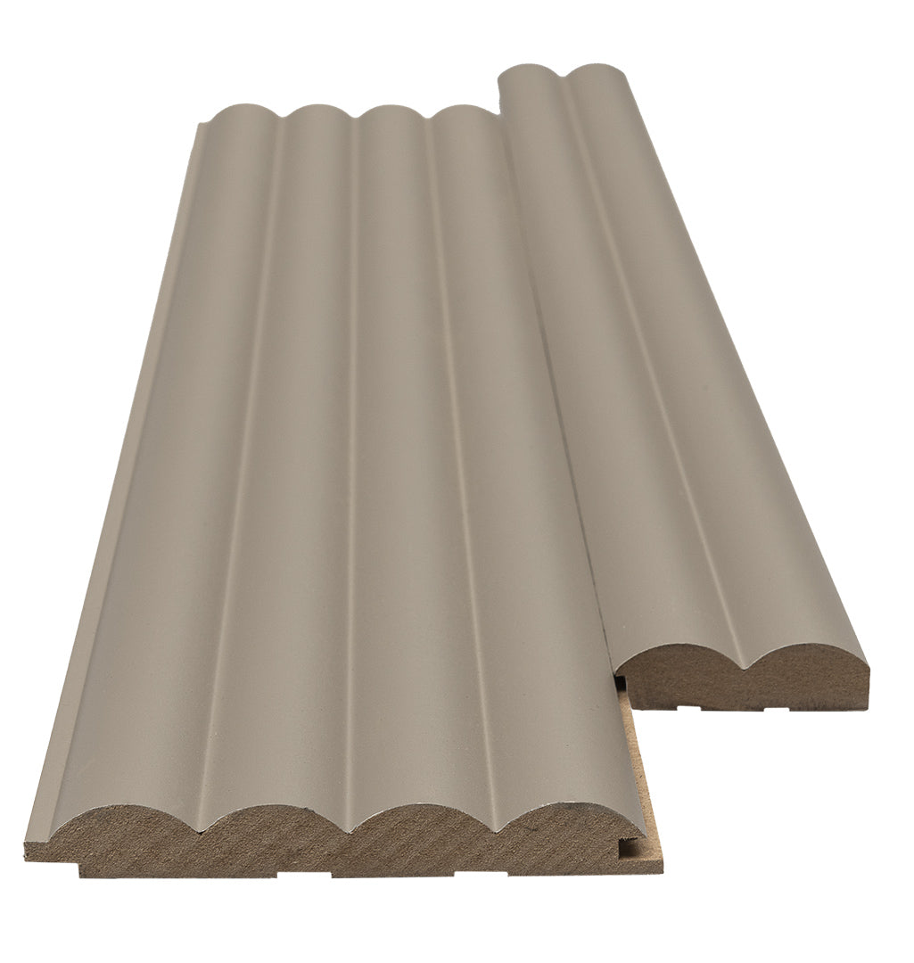 Πηχάκι Διπλό Έναρξη - Τελείωμα Για 3D Wall Panel MDF Wave Deluxe 806090 Sand Grey 16mm x 55mm x 2750mm