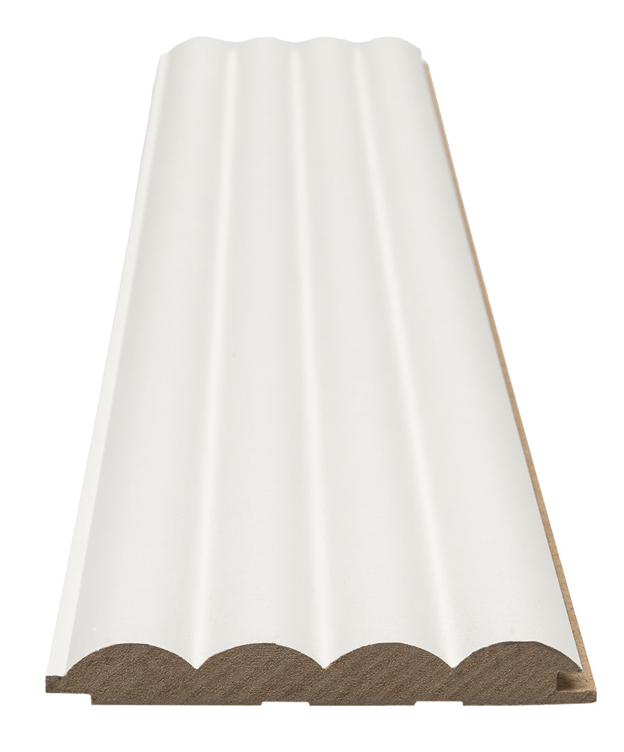 3D Wall Panel MDF Wave ST 802040 White Με Πηχάκια 2750mm x 119mm x 16mm