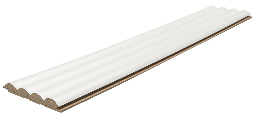 3D Wall Panel MDF Wave ST 802040 White Με Πηχάκια 2750mm x 119mm x 16mm