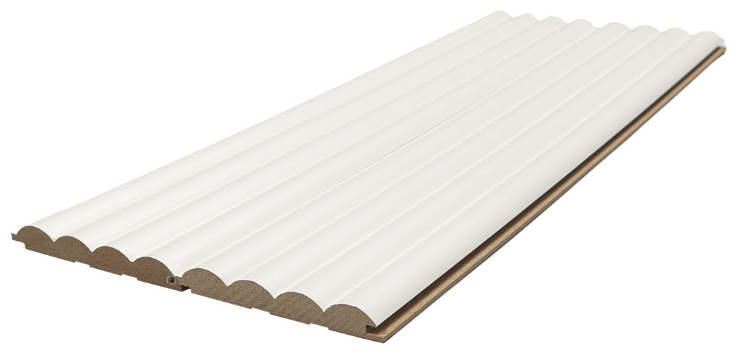 3D Wall Panel MDF Wave ST 802040 White Με Πηχάκια 2750mm x 119mm x 16mm