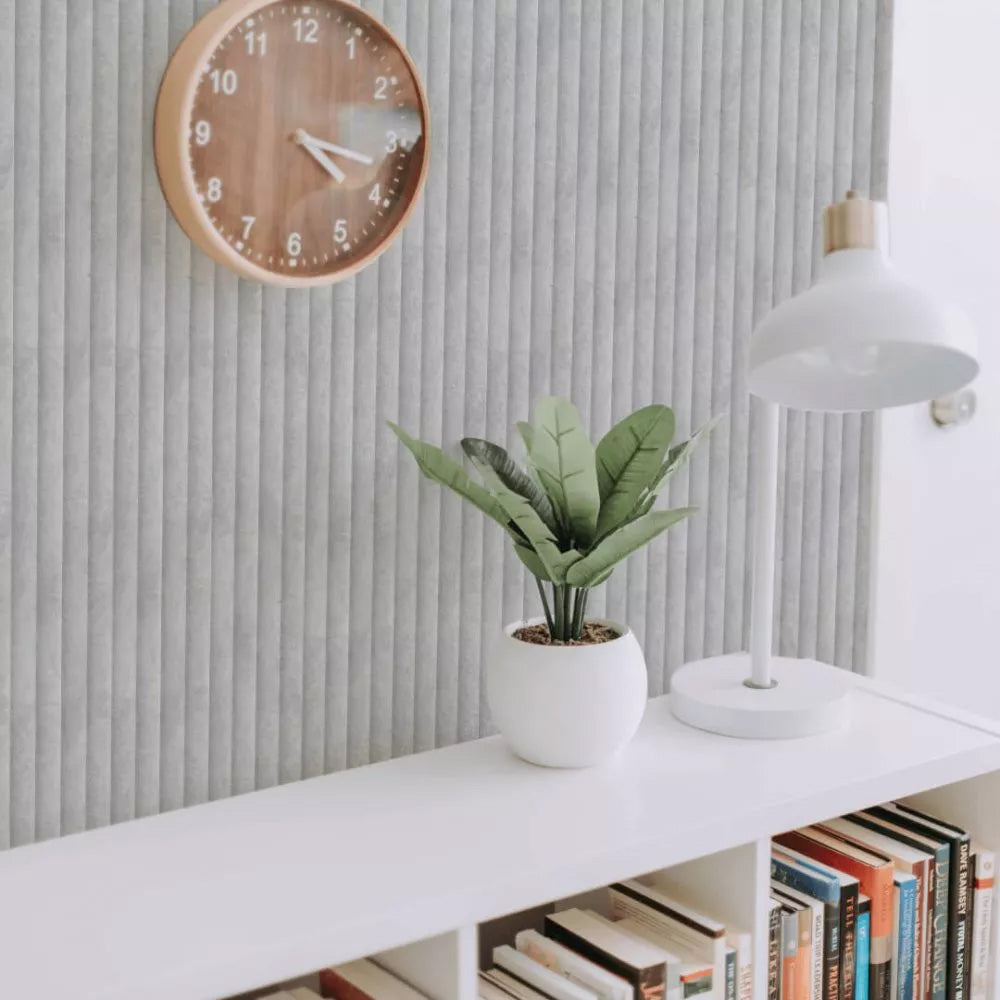 3D Wall Panel MDF Wave ST 804070 Chicago Concrete Με Πηχάκια 2750mm x 119mm x 16mm