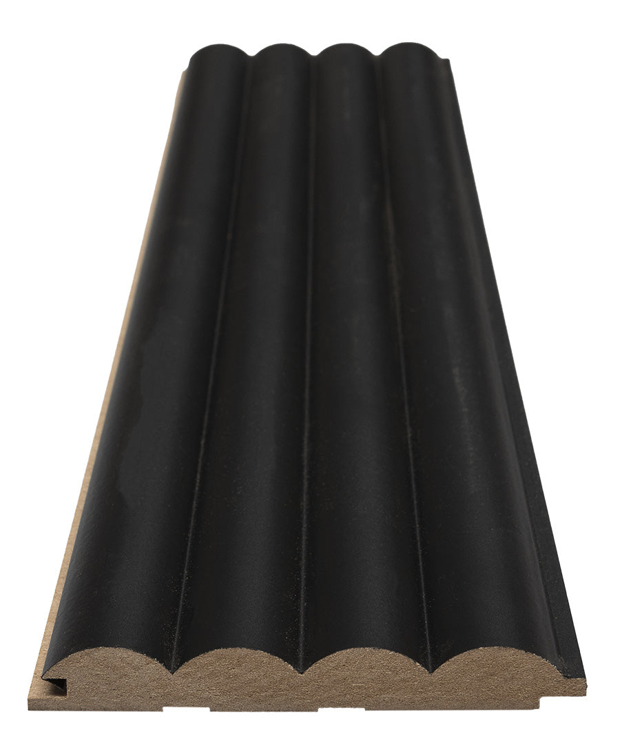 3D Wall Panel MDF Wave ST 805090 Black Edition Με Πηχάκια 2750mm x 119mm x 16mm