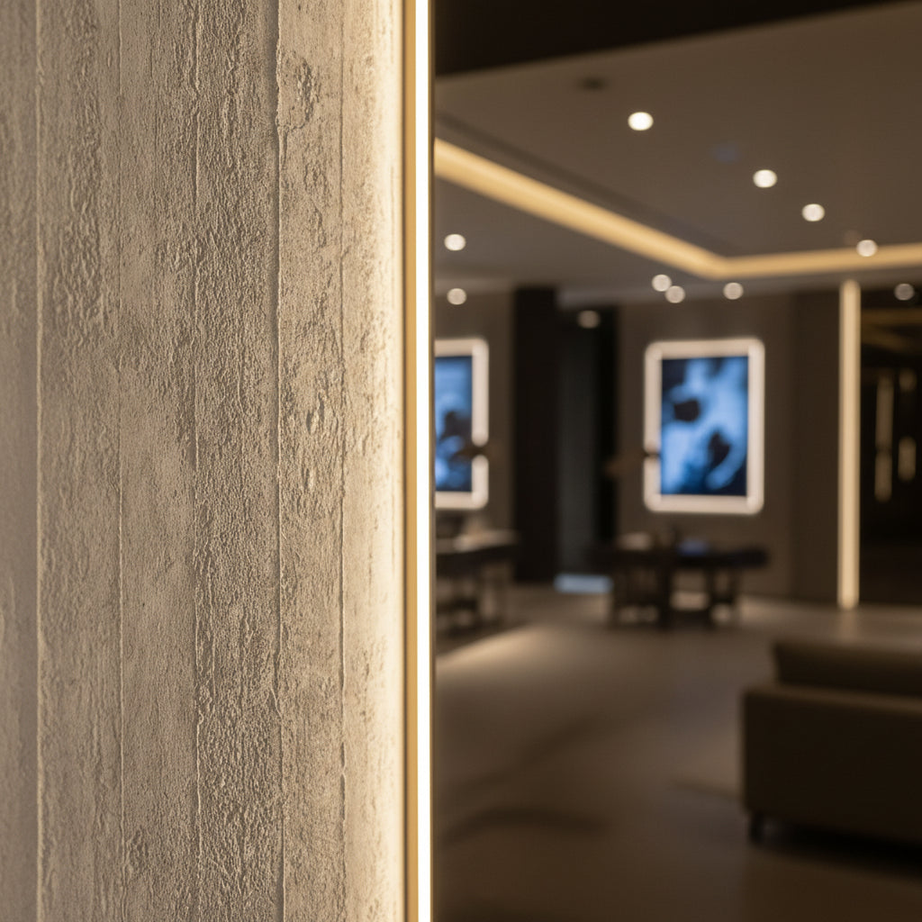 Panel Εύκαμπτης Πέτρας 117040 CONCRETE BOARD 600mm x 1200mm LIGHT GREY