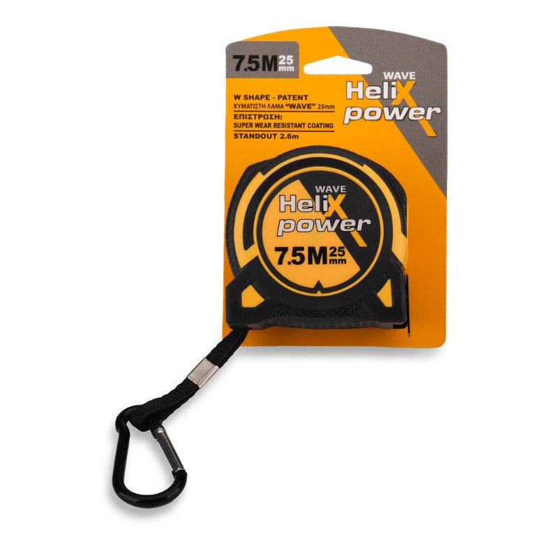 Helix Wave Επαγγελματική Μετροταινία Ρολό 25mm x 7.5mtr