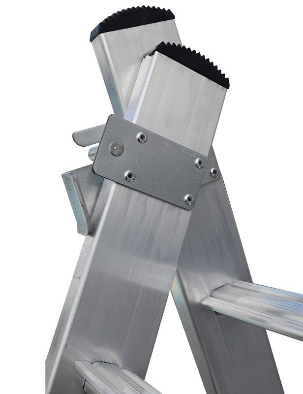 Profal 800 Pro Σκάλα Αλουμινίου Επαγγελματική Τριπλή Πτυσόμενη Με Τραβέρσα