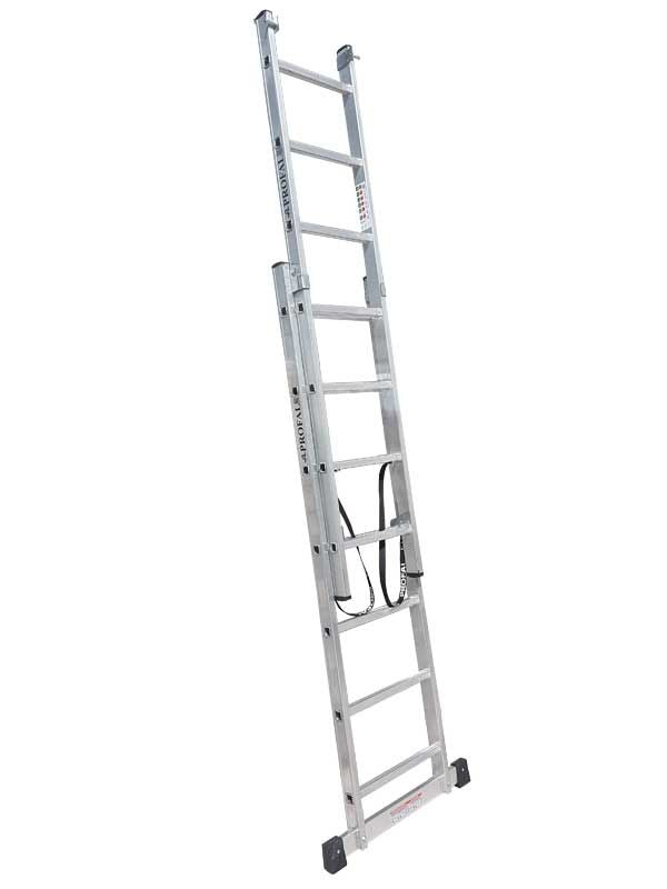 Profal 801 EVO Σκάλα Αλουμινίου Επαγγελματική Διπλή Πτυσόμενη Με Τραβέρσα