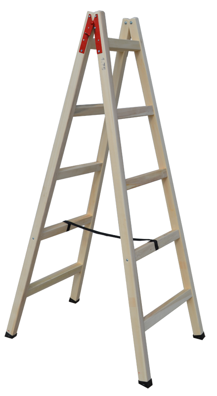 Profal Woody Σκάλα Ξύλινη Επαγγελματική Διπλή Εγχώρια