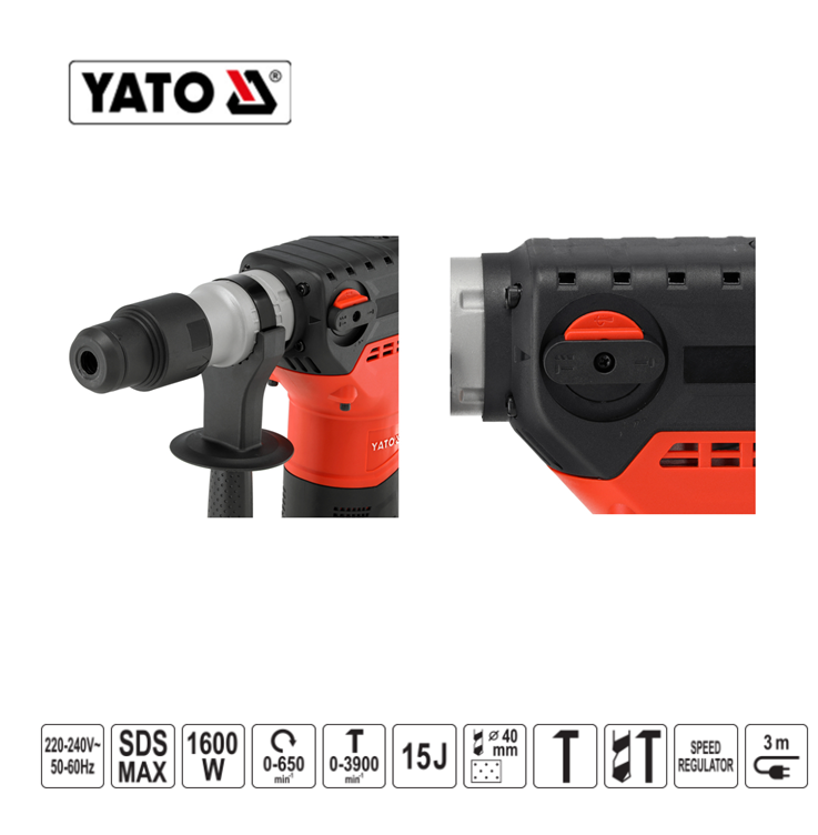 Yato YT-82132 SDS Max Ηλεκτρικό Πνευματικό Πιστολέτο 1600W 15.0J 6.6Kg