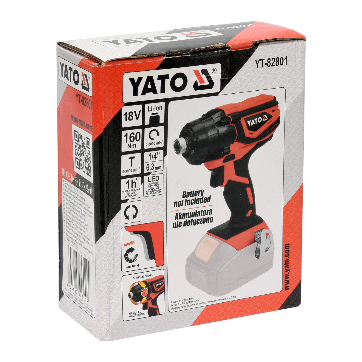 Yato YT-82801 Παλμικό Κατσαβίδι Μπαταρίας 160Nm 18V Li-Ion SOLO