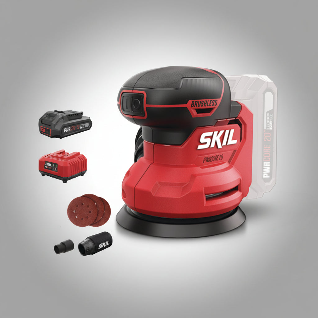 Skil 3746 CA Brushless Έκκεντρο Τριβείο Μπαταρίας 125mm + 3116 CA Μπαταρία 2.0Ah - Φορτιστής