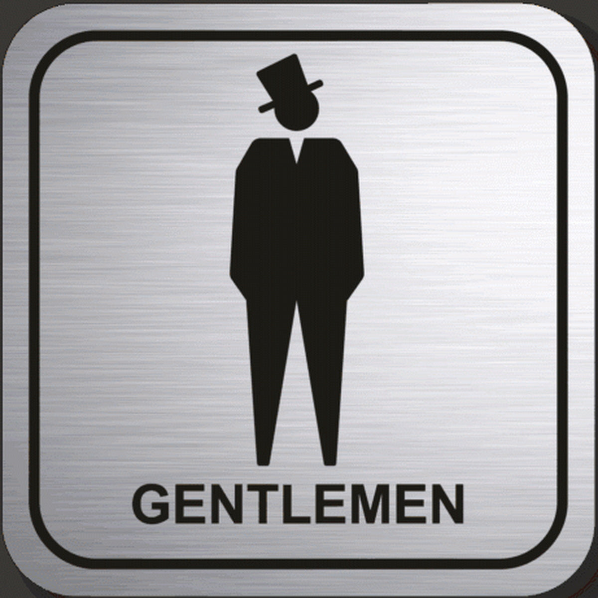 Πινακίδα Σήμανσης WC Aκρυλικό Plexiglass “WC GENTLEMEN” 110mm x 110mm