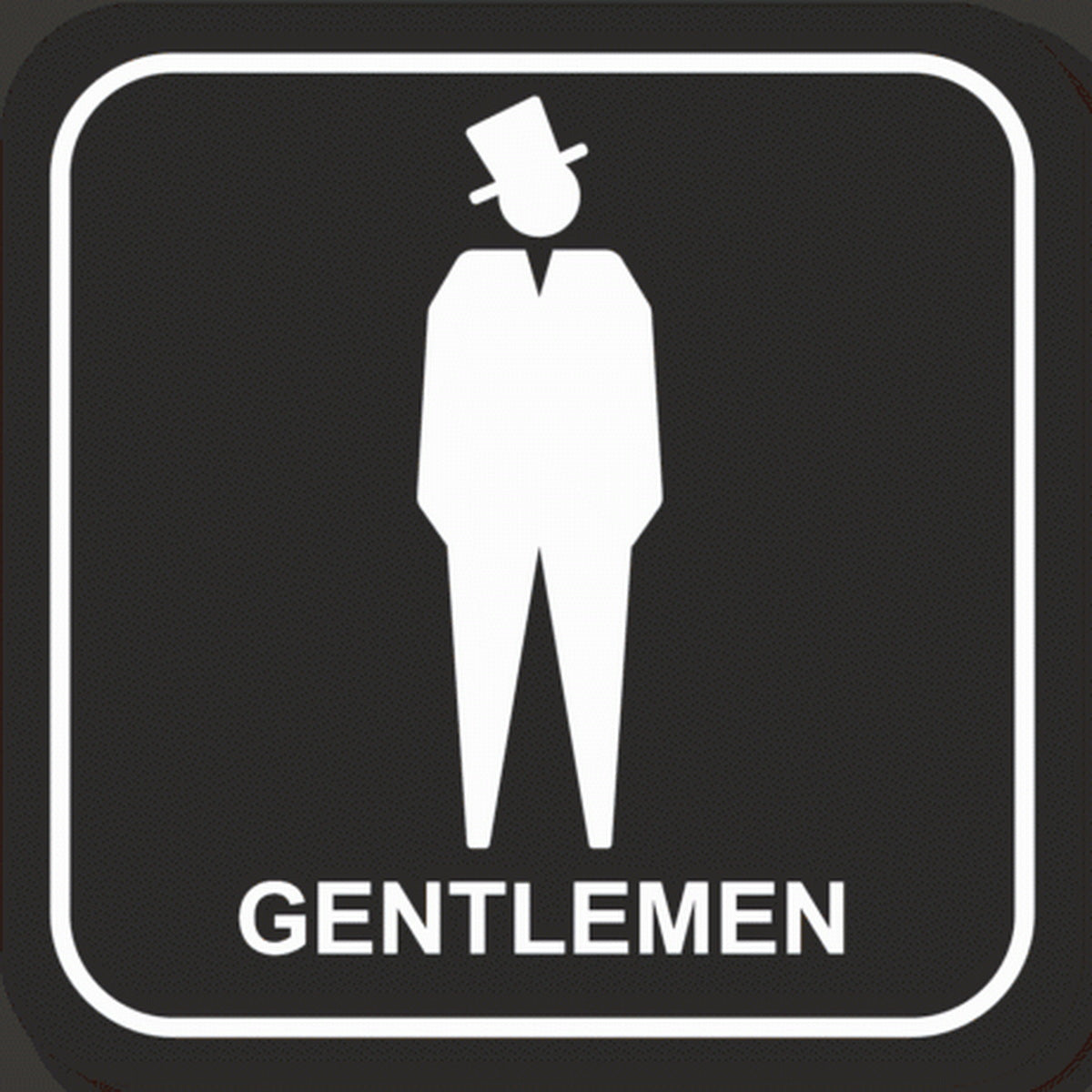 Πινακίδα Σήμανσης WC Aκρυλικό Plexiglass “WC GENTLEMEN” 110mm x 110mm