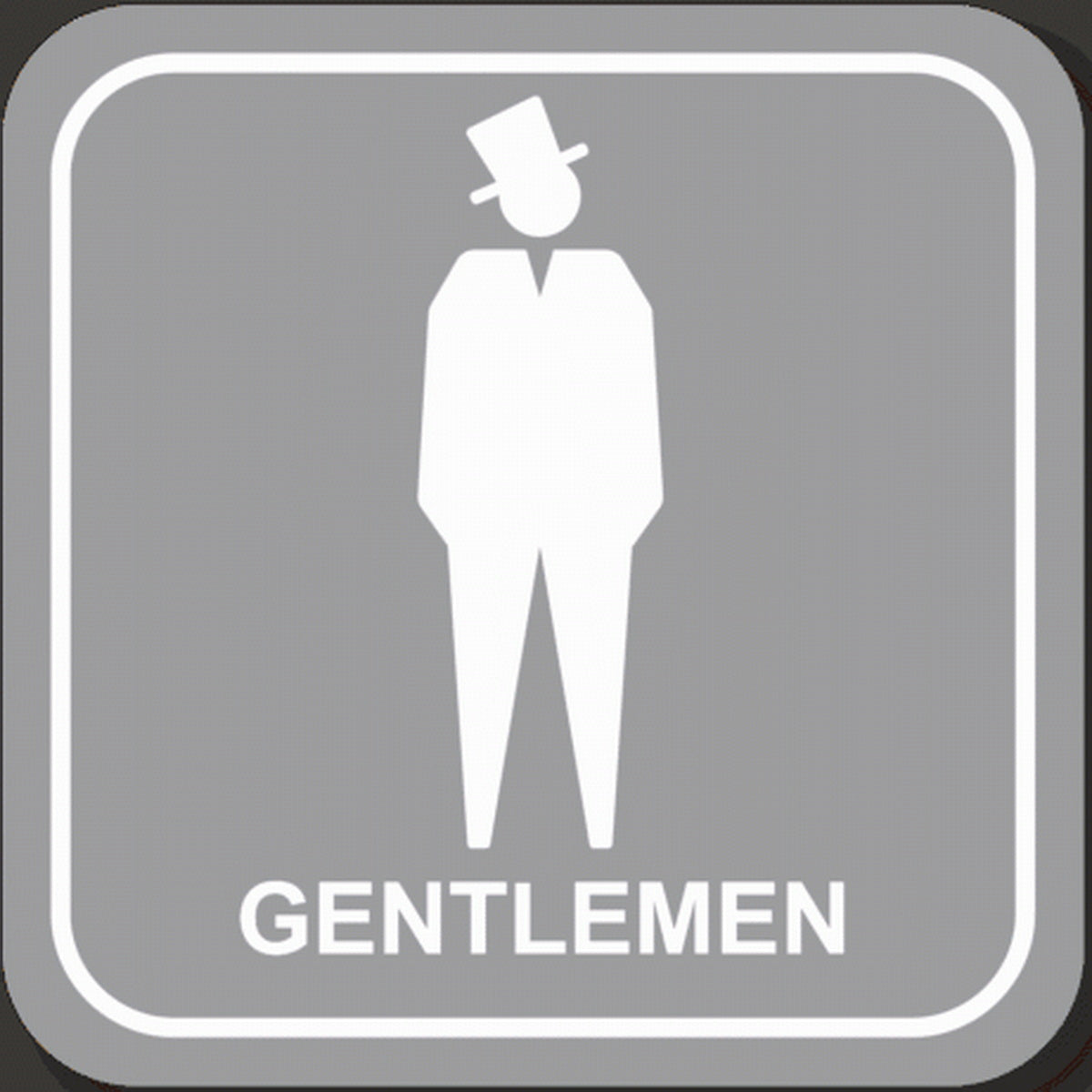 Πινακίδα Σήμανσης WC Aκρυλικό Plexiglass “WC GENTLEMEN” 110mm x 110mm