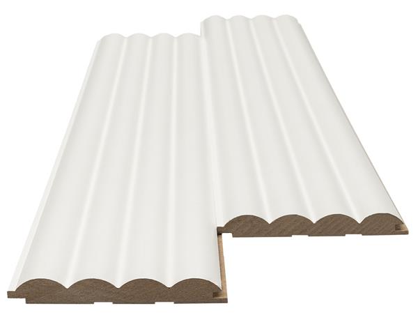 3D Wall Panel MDF Wave ST 802040 White Με Πηχάκια 2750mm x 119mm x 16mm