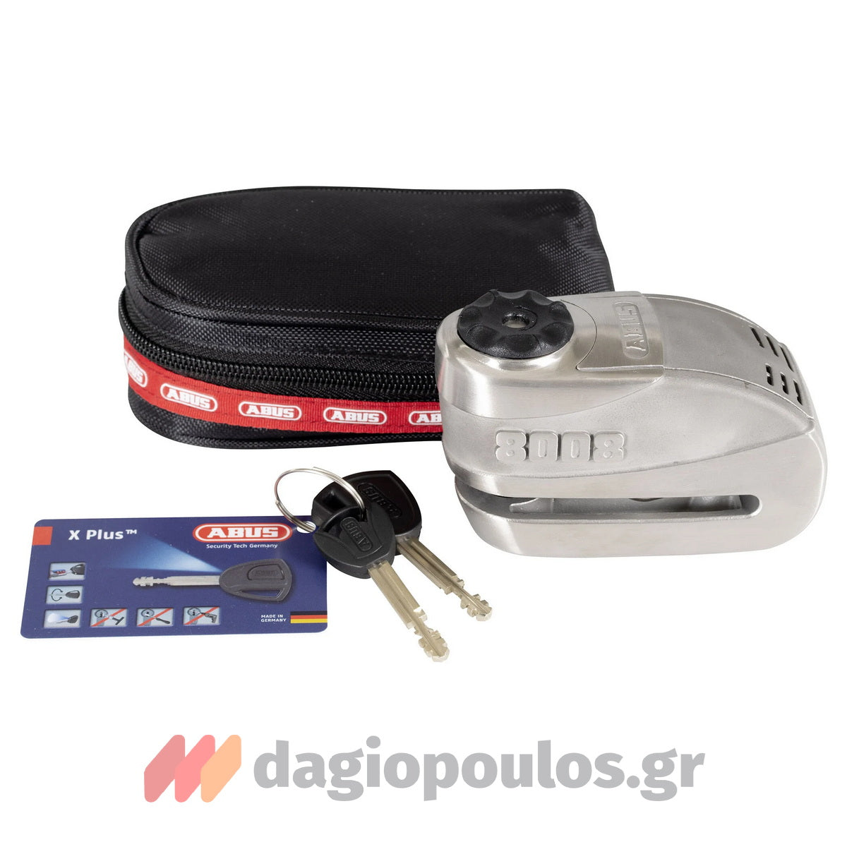Abus 8008 GRANIT™ Detecto XPlus™ 2.0 Κλειδαριά Μοτοσυκλέτας Δισκόφρενου Με Συναγερμό