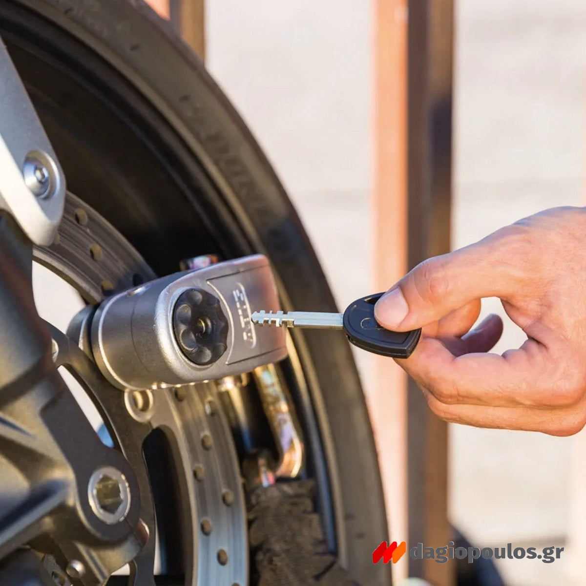 Abus 8008 GRANIT™ Detecto XPlus™ 2.0 Κλειδαριά Μοτοσυκλέτας Δισκόφρενου Με Συναγερμό