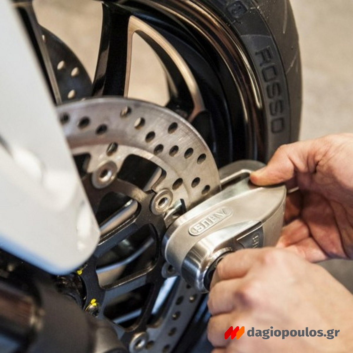 Abus 8008 GRANIT™ Detecto XPlus™ 2.0 Κλειδαριά Μοτοσυκλέτας Δισκόφρενου Με Συναγερμό