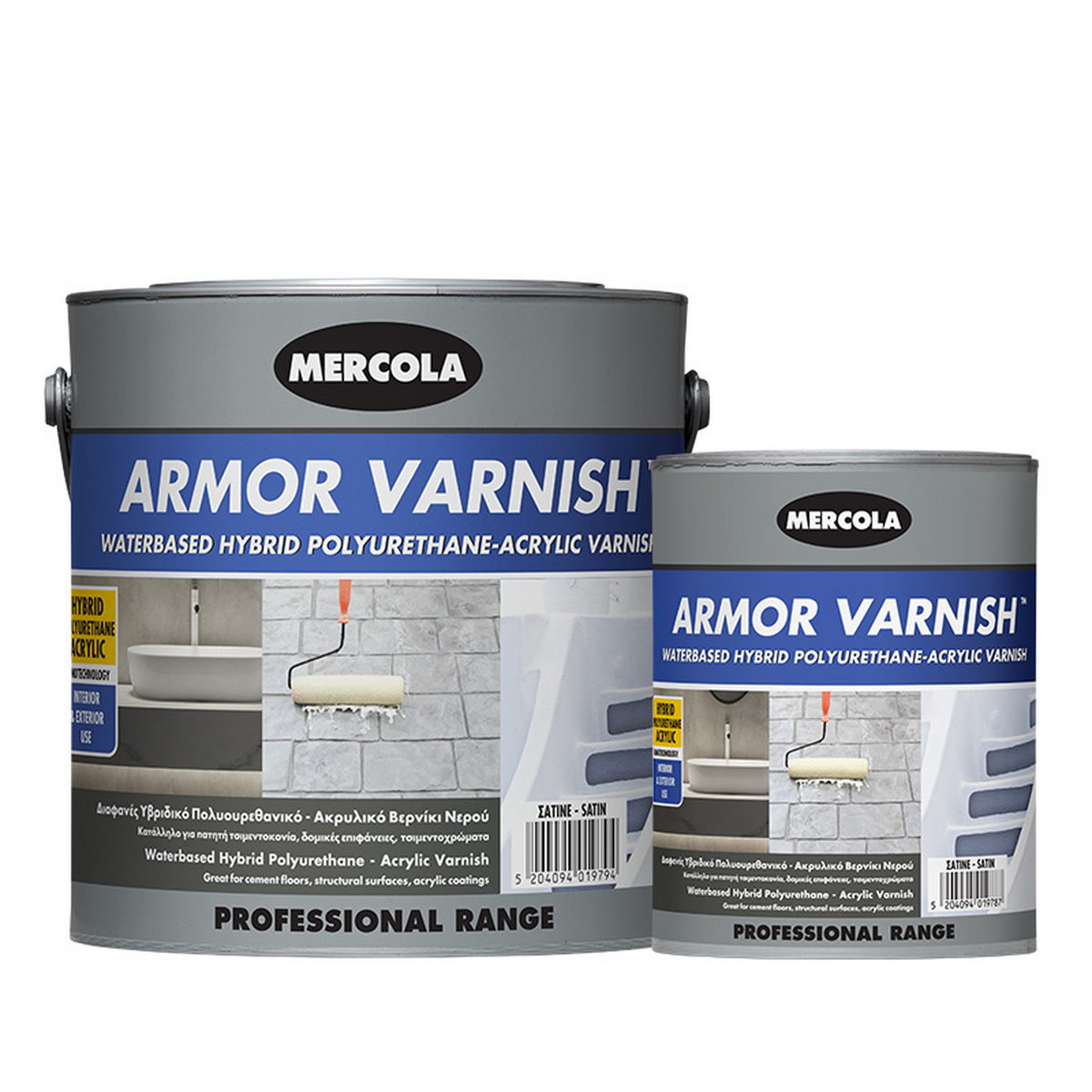 Mercola Armor Varnish Διαφανές Υβριδικό PU – Ακρυλικό Βερνίκι Νερού ΣΑΤΙΝΕ